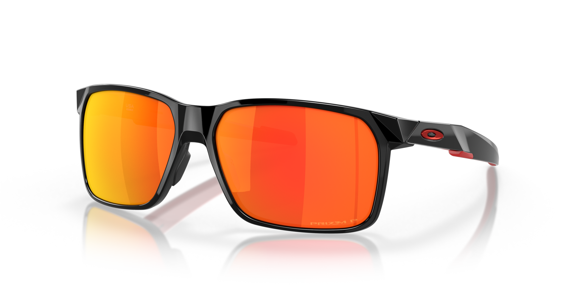 Portal X Schwarz glänzend KunststoffSunglass Frames von B24, Dreiviertelansicht
