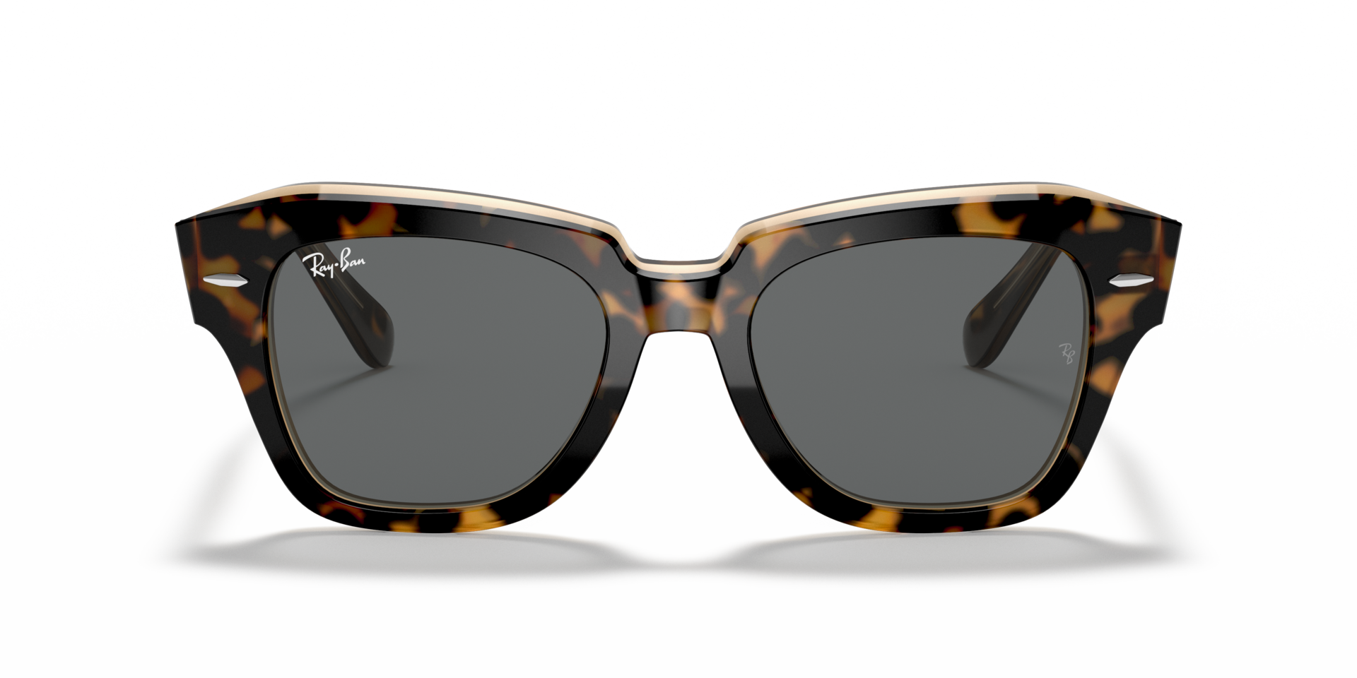 RB2186 Havana auf Braun transparent AcetatSunglass Frames von B24, Vorderansicht
