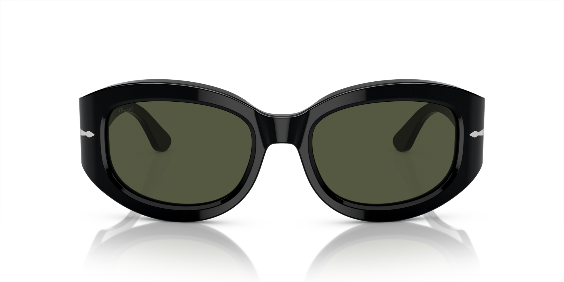 PO3335S Schwarz AcetatSunglass Frames von B24, Vorderansicht