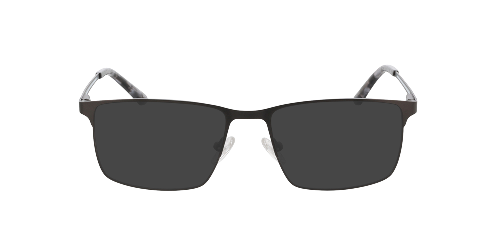 Bowie Mat gunmetal MetaalEyeglass Frames van B24, met getinte lenzen