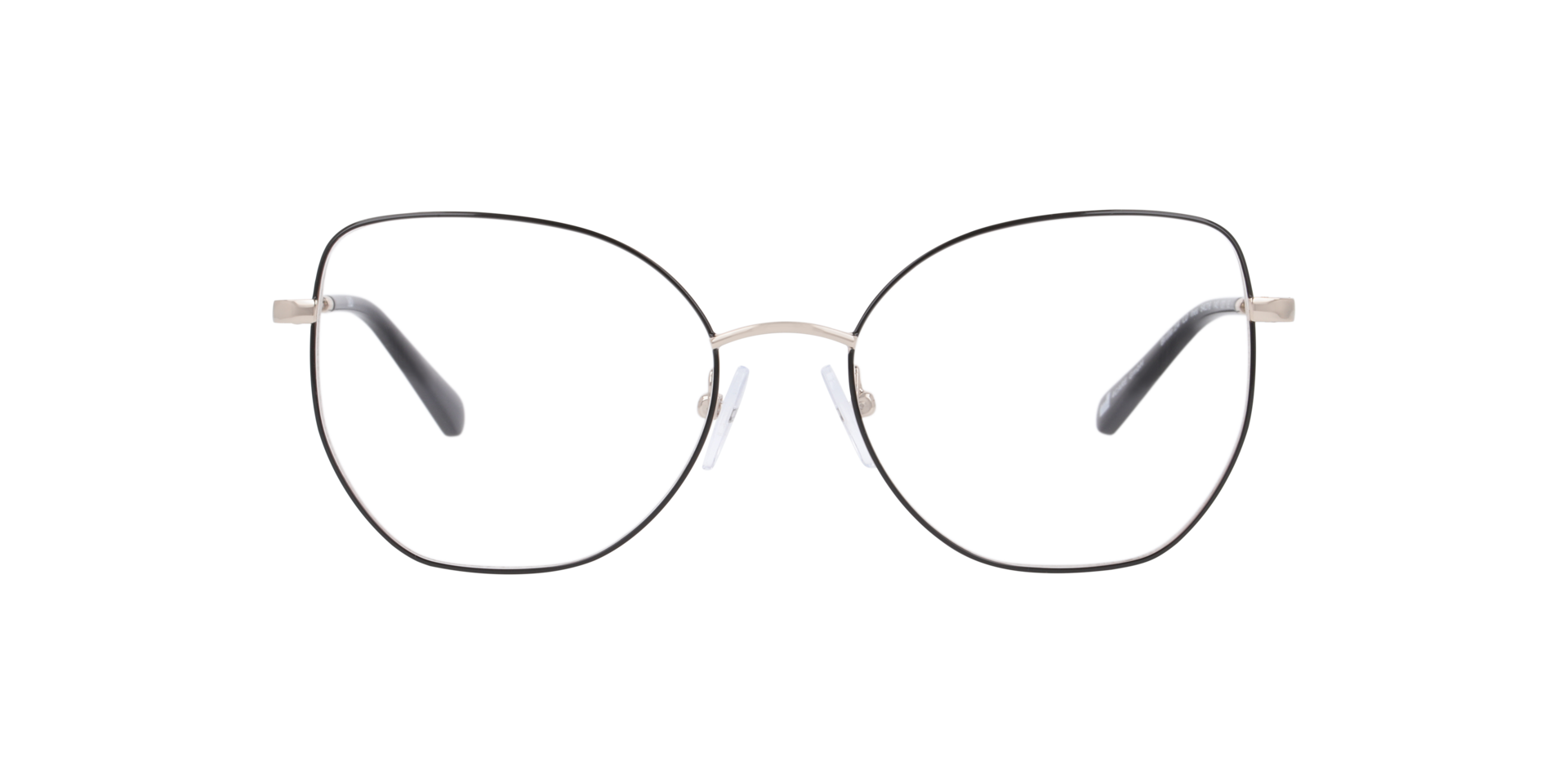 Ines Zwart op goud MetaalEyeglass Frames van B24, Vooraanzicht