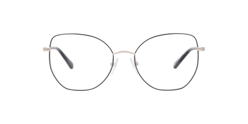 Brille24 - Ines, Damen, Schwarz auf Gold/Black On Gold/Gold, Größe: Large