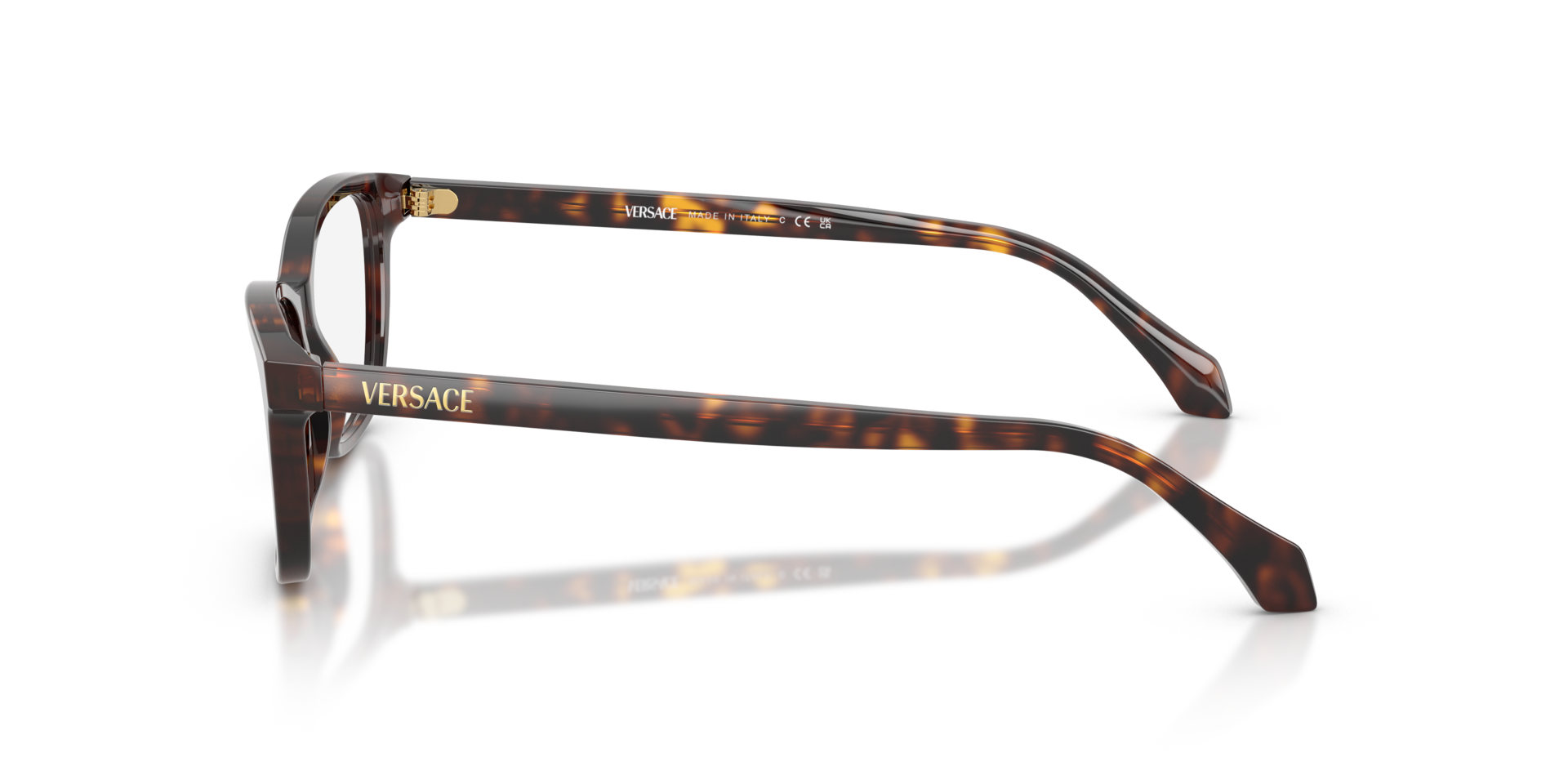 VE3375 Donker Havana AcetaatEyeglass Frames van B24, Zijaanzicht