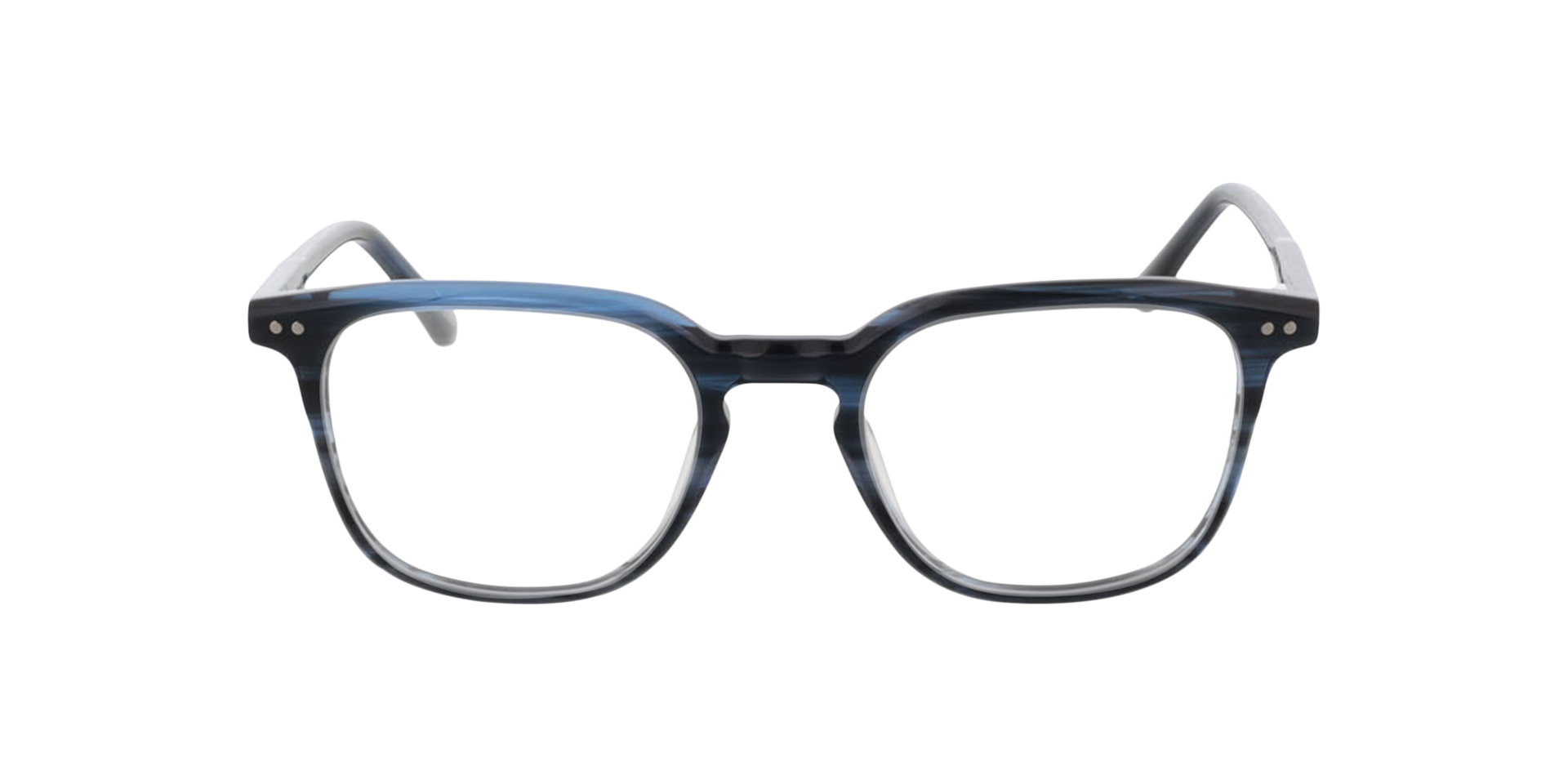 Orlando Blauw Hoorn AcetaatEyeglass Frames van B24, Vooraanzicht