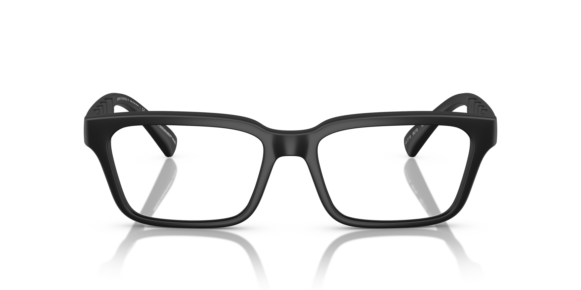 AX3116 Matzwart KunststofEyeglass Frames van B24, Vooraanzicht
