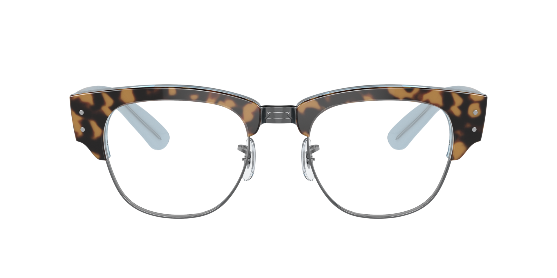 RB0316V Havana op blauw op staalgrijs KunststofEyeglass Frames van B24, Vooraanzicht