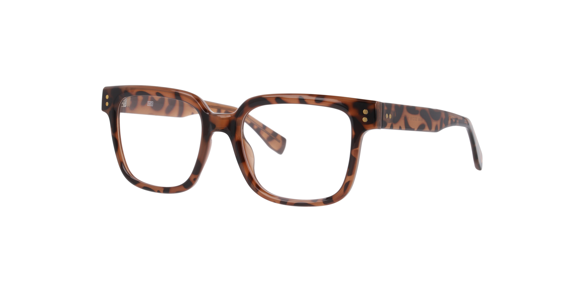 Texas Havana KunststofEyeglass Frames van B24, Hoekweergave