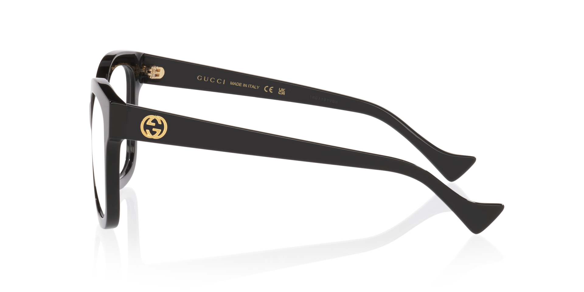 GG1258O Zwart AcetaatEyeglass Frames van B24, Zijaanzicht