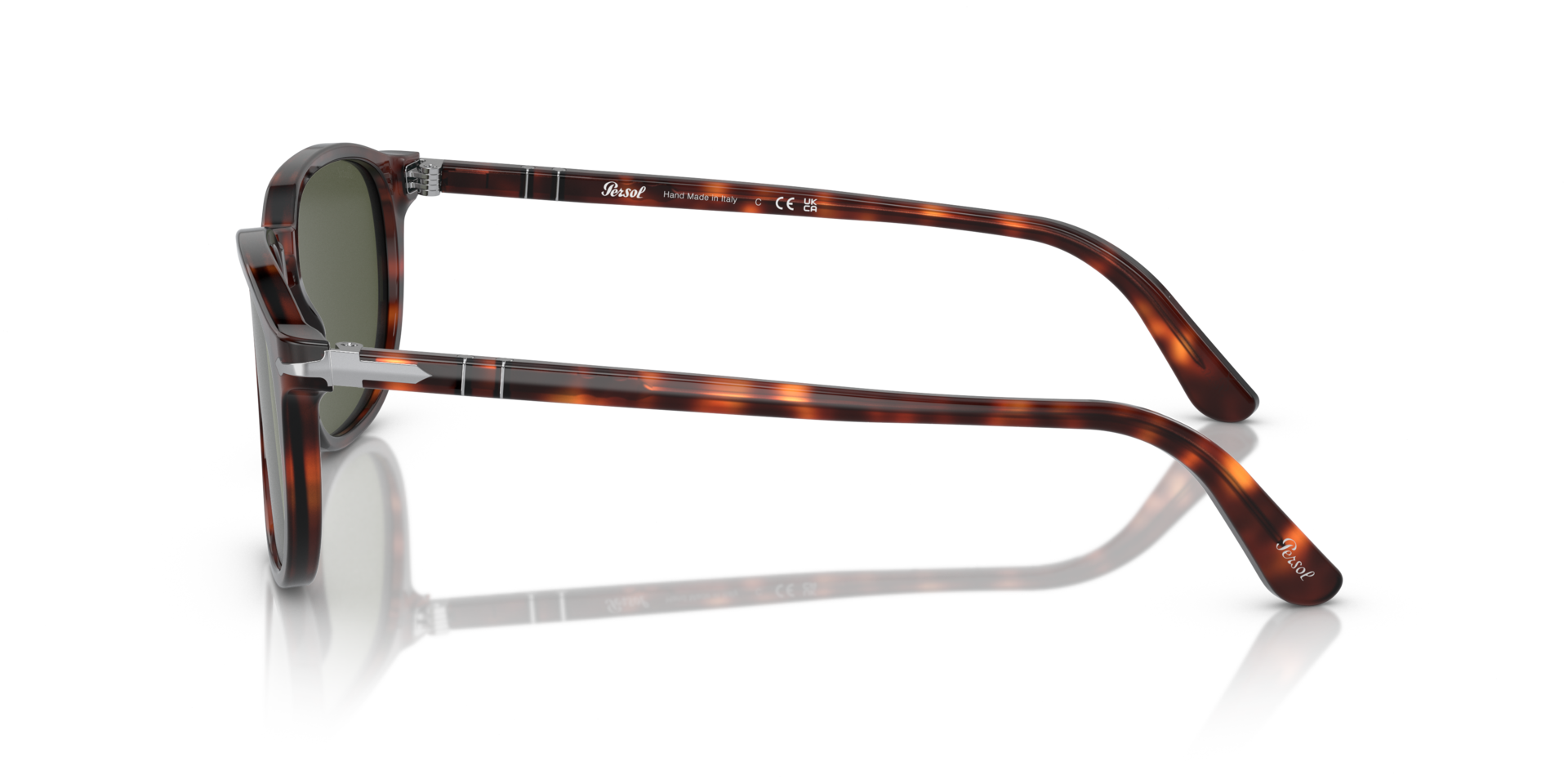PO3019S Havana AcetaatSunglass Frames van B24, Zijaanzicht
