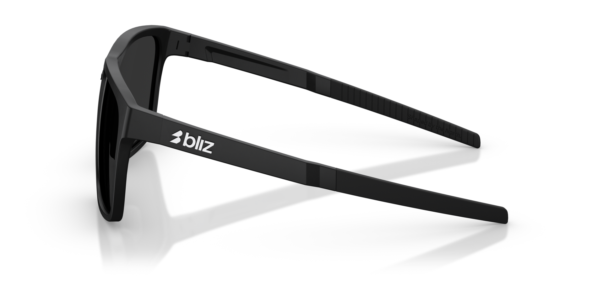 ZB7017 Matt Schwarz KunststoffSunglass Frames von B24, Seitenansicht