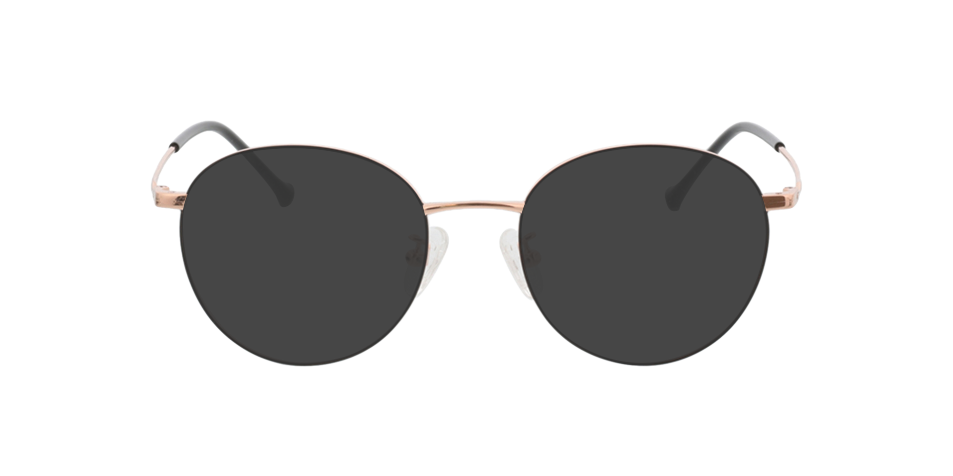 Charlottenburg Black  &  Pink Gold MetallEyeglass Frames von B24, mit getönten Gläsern