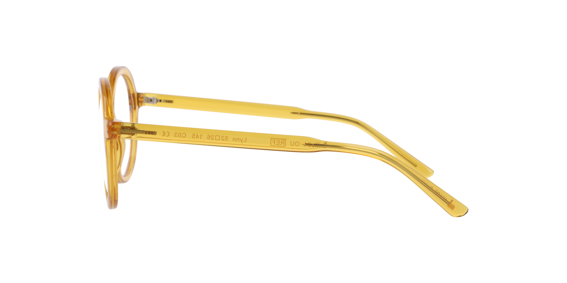 Lynn Crystal Yellow KunststoffEyeglass Frames von B24, Seitenansicht