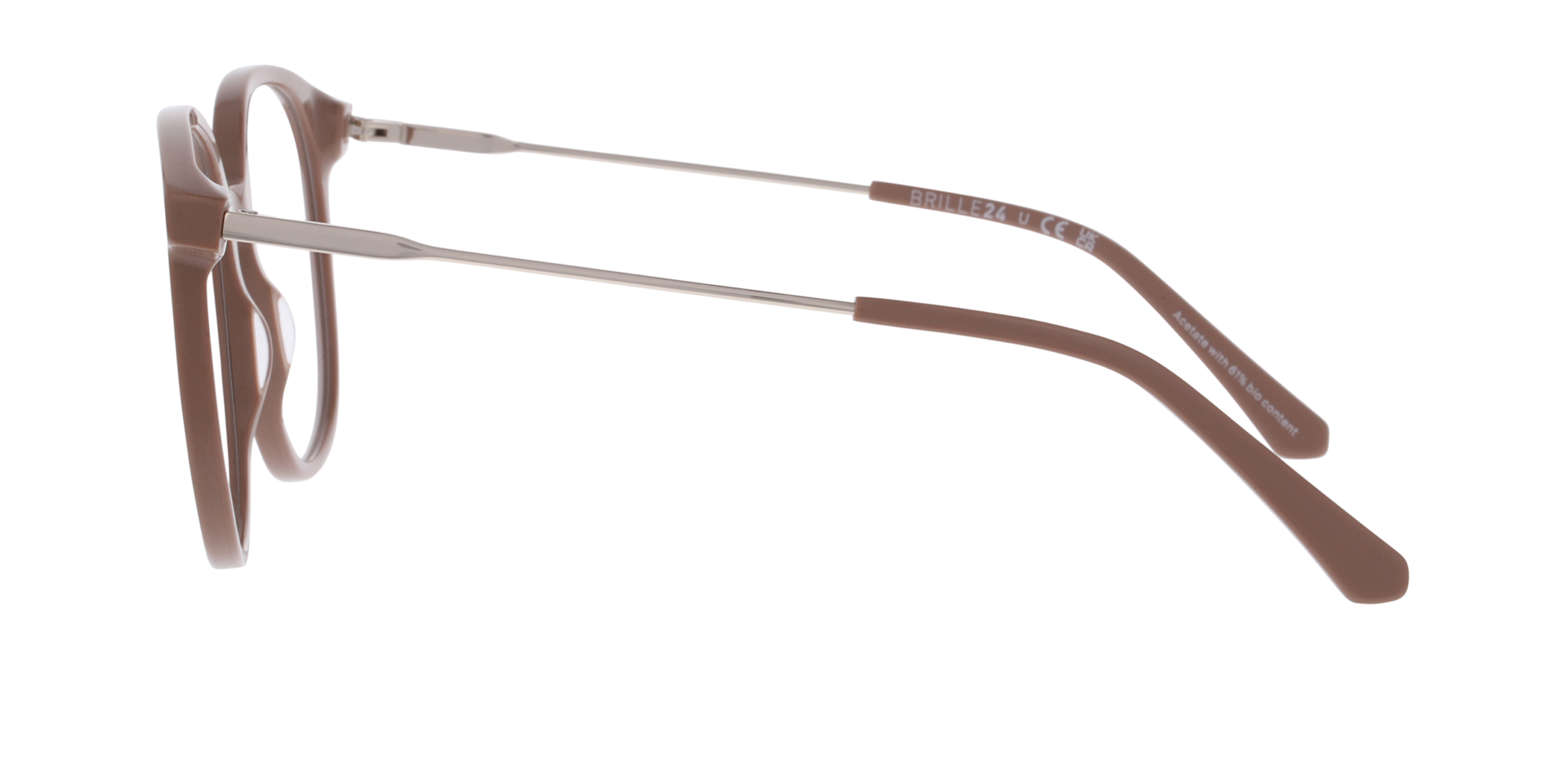 Alicia Dusty Nude AcetatEyeglass Frames von B24, Seitenansicht