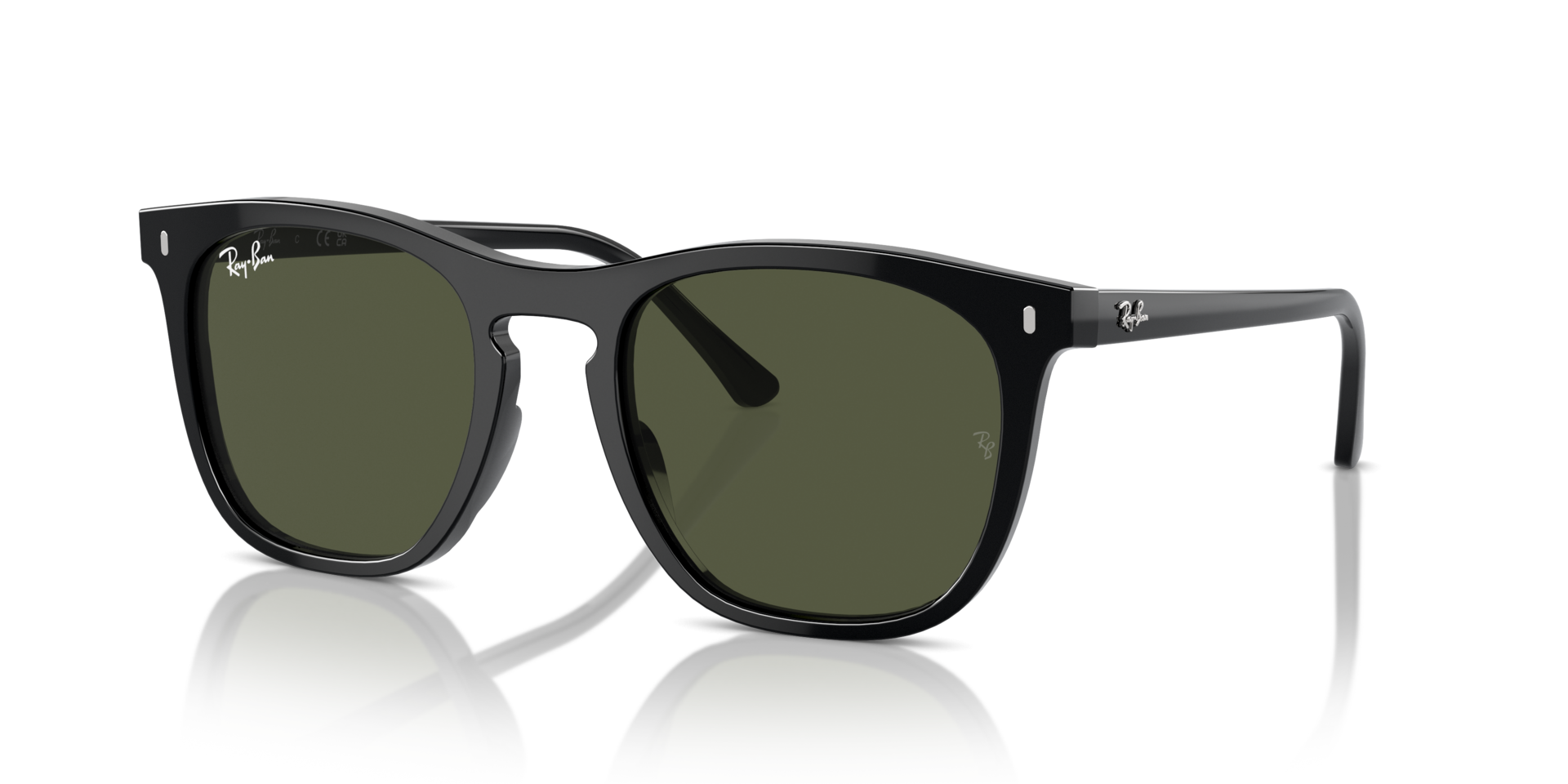 RB2210 Zwart KunststofSunglass Frames van B24, Hoekweergave