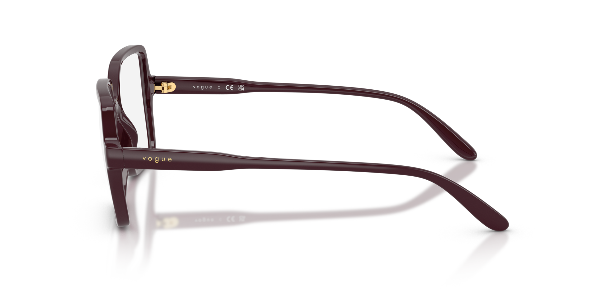 VO5702 Full Bordeaux KunststoffEyeglass Frames von B24, Seitenansicht