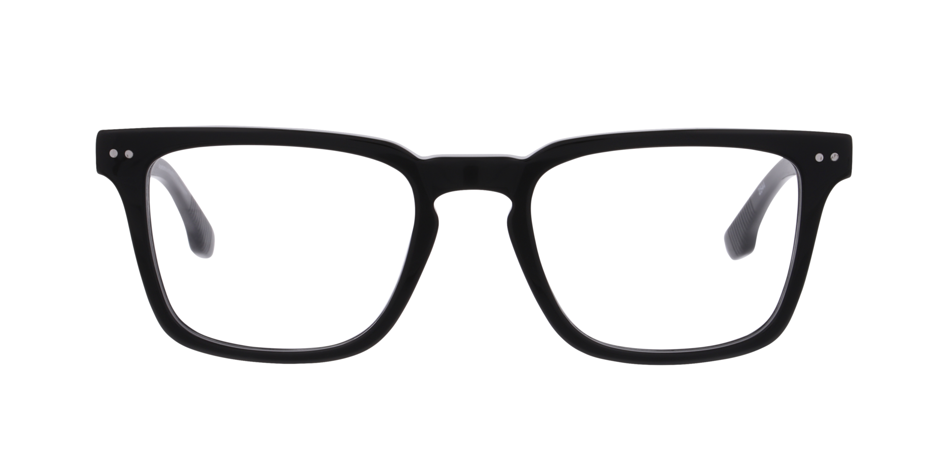 Inu Schwarz AcetatEyeglass Frames von B24, Vorderansicht