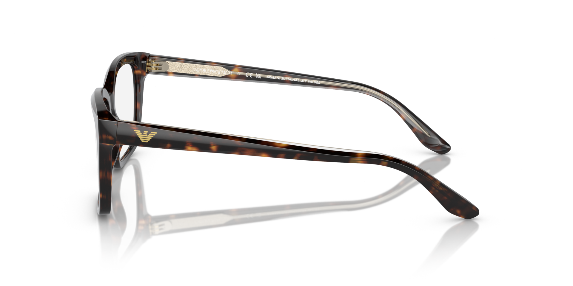 EA3219 Havana AcetaatEyeglass Frames van B24, Zijaanzicht