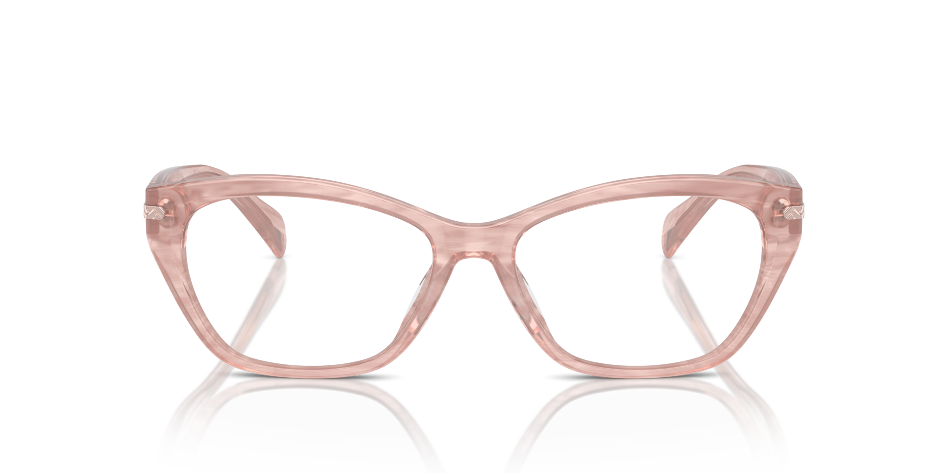 RA7161U Shiny Transparent Rose AcetatEyeglass Frames von B24, Vorderansicht