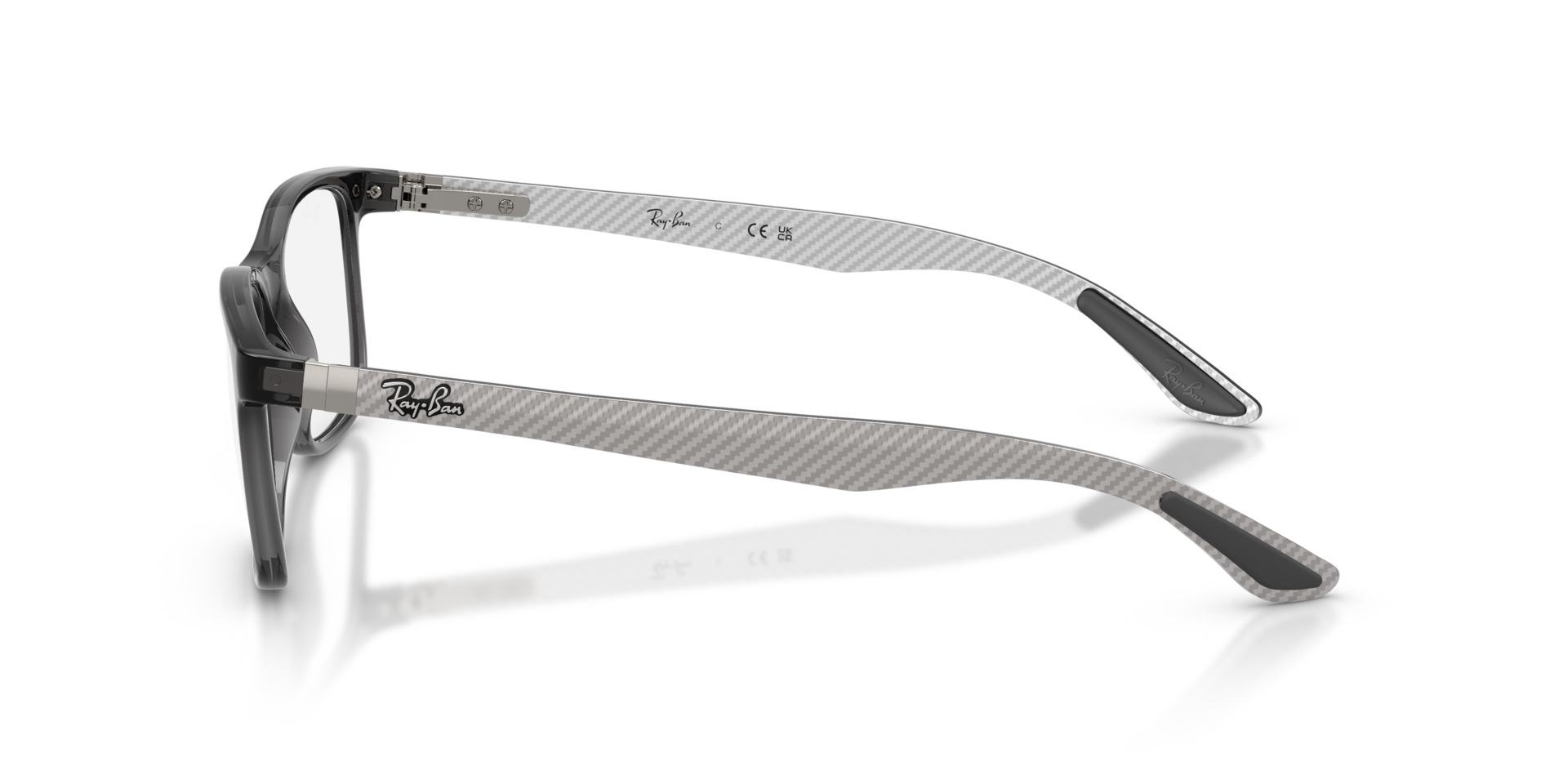 RB8903 Transparant grijs KunststofEyeglass Frames van B24, Zijaanzicht