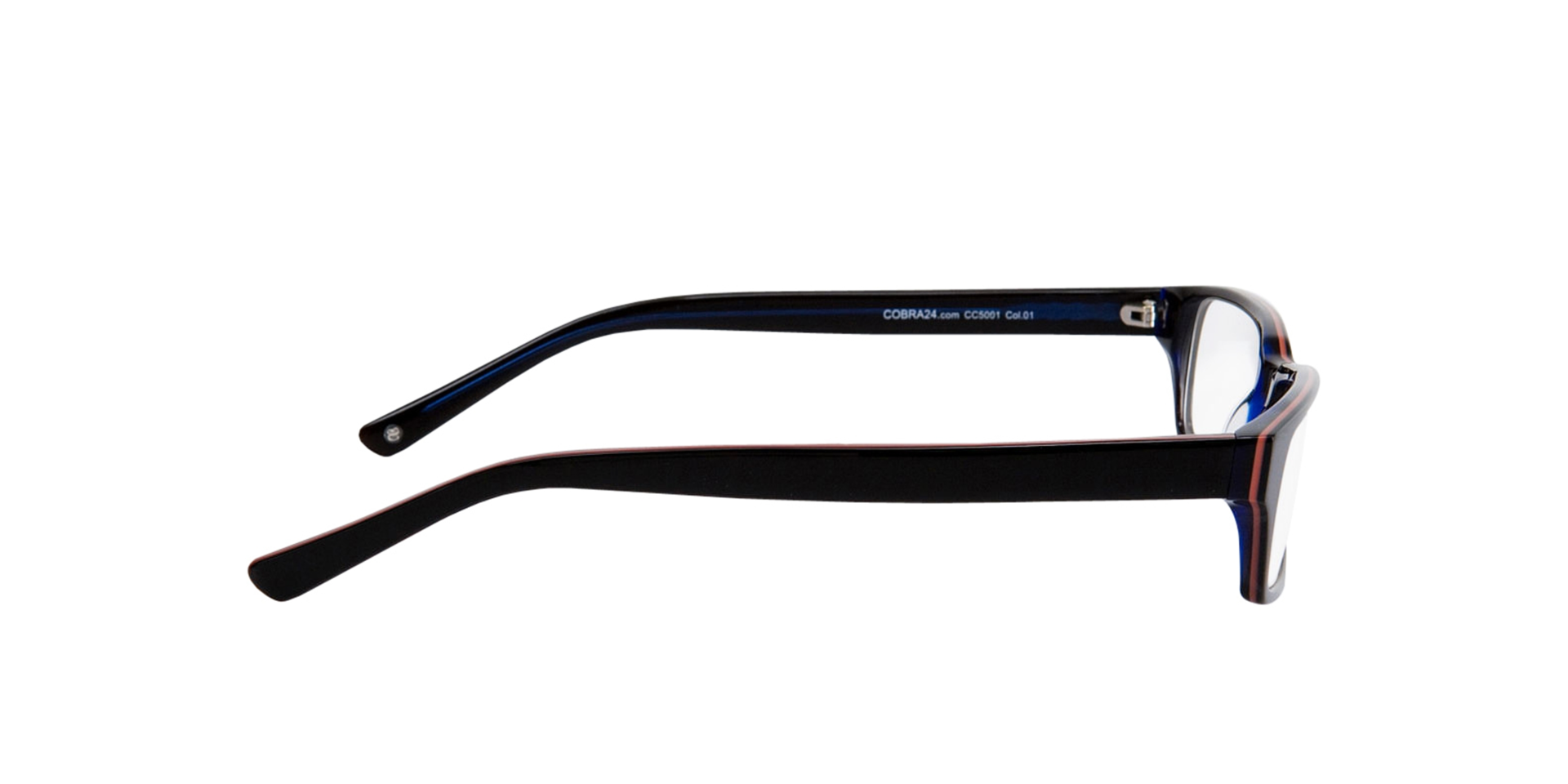 Capuno Black  &  Dark Blue AcetatEyeglass Frames von B24, Seitenansicht