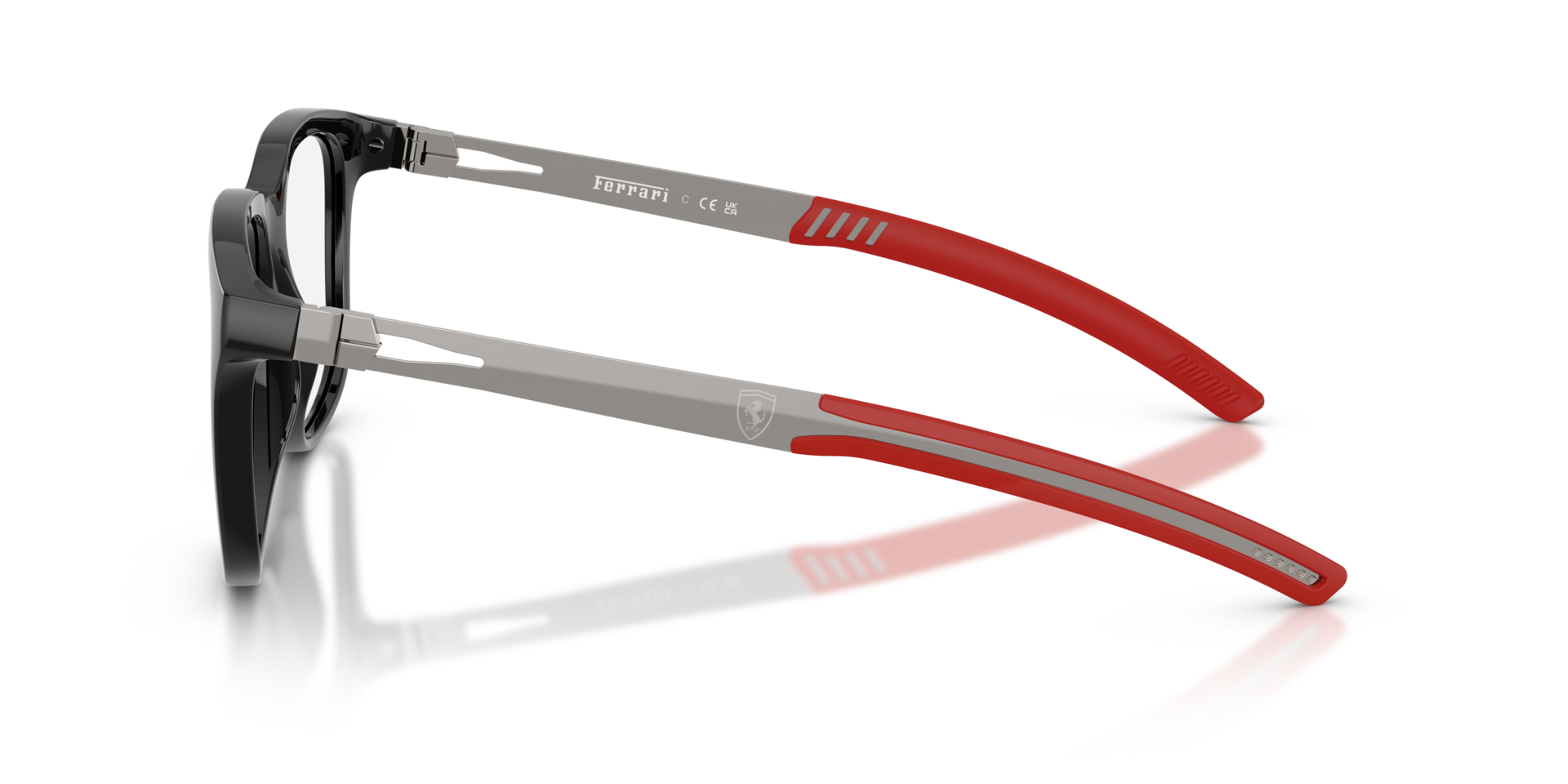 FZ8027U Zwart glanzend KunststofEyeglass Frames van B24, Zijaanzicht