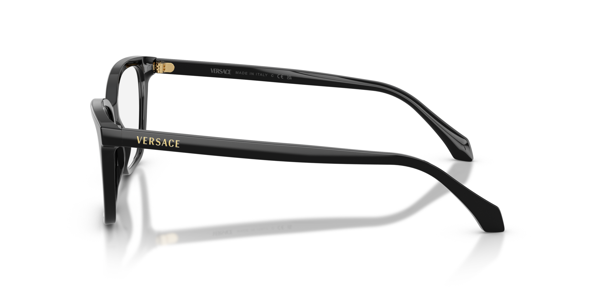 VE3398 Schwarz AcetatEyeglass Frames von B24, Seitenansicht