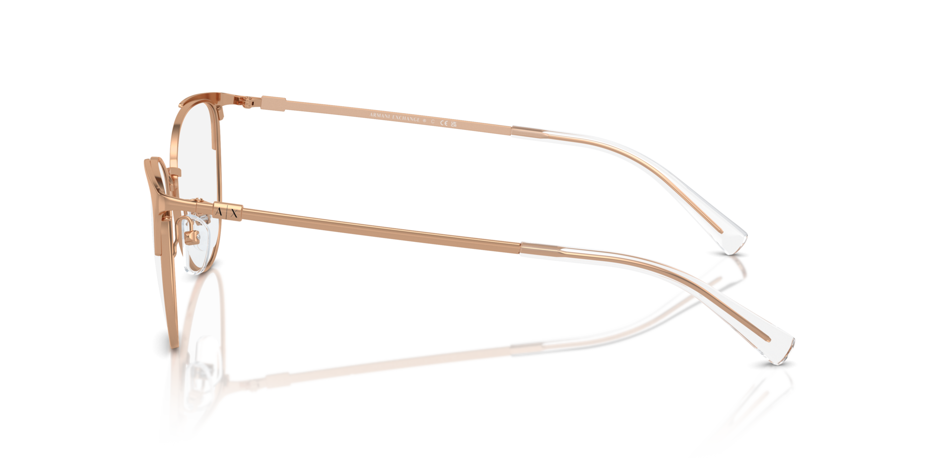 AX1034 Rotgold MetallEyeglass Frames von B24, Seitenansicht