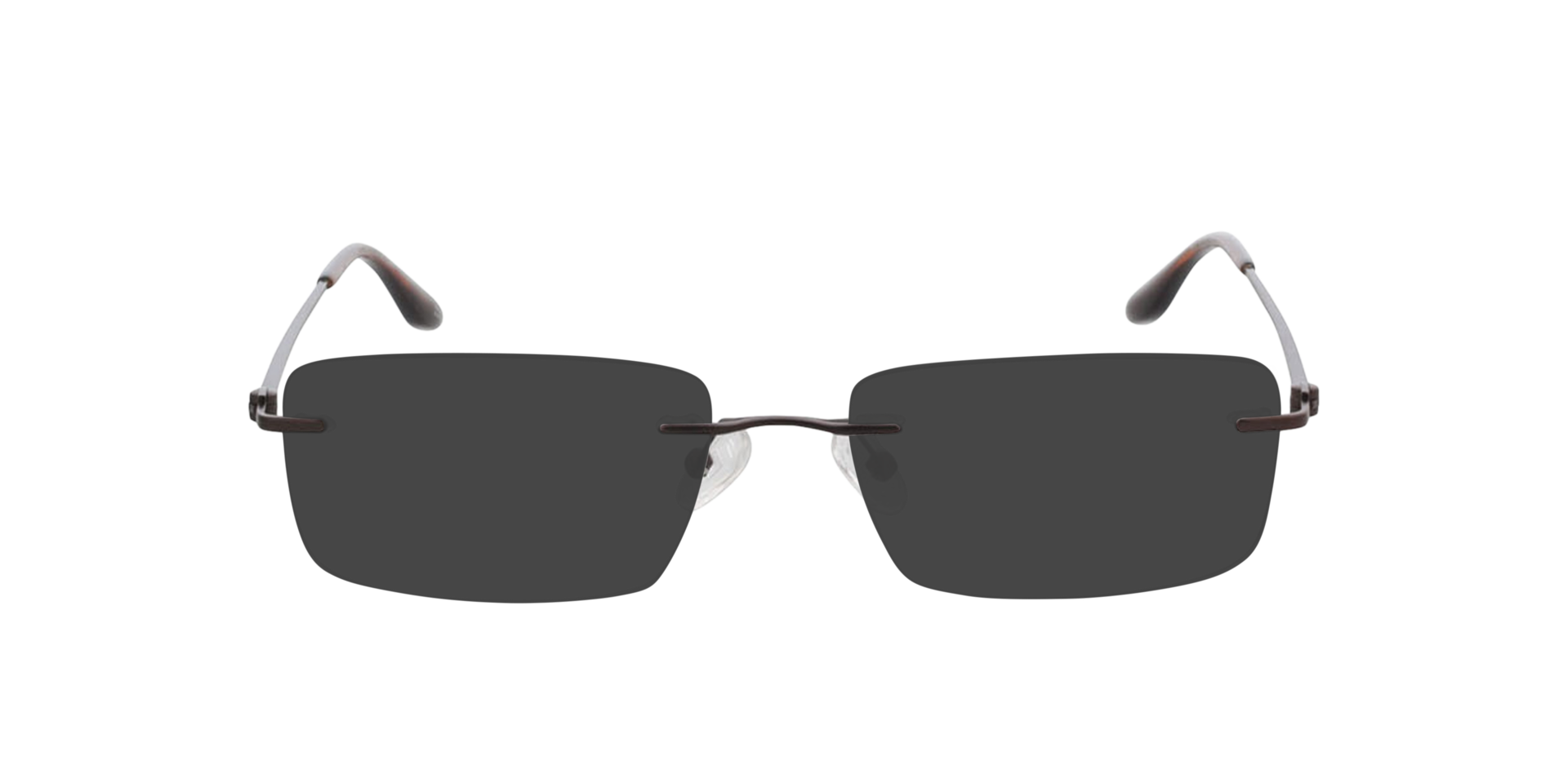 Brentwood Matbruin MetaalEyeglass Frames van B24, met getinte lenzen