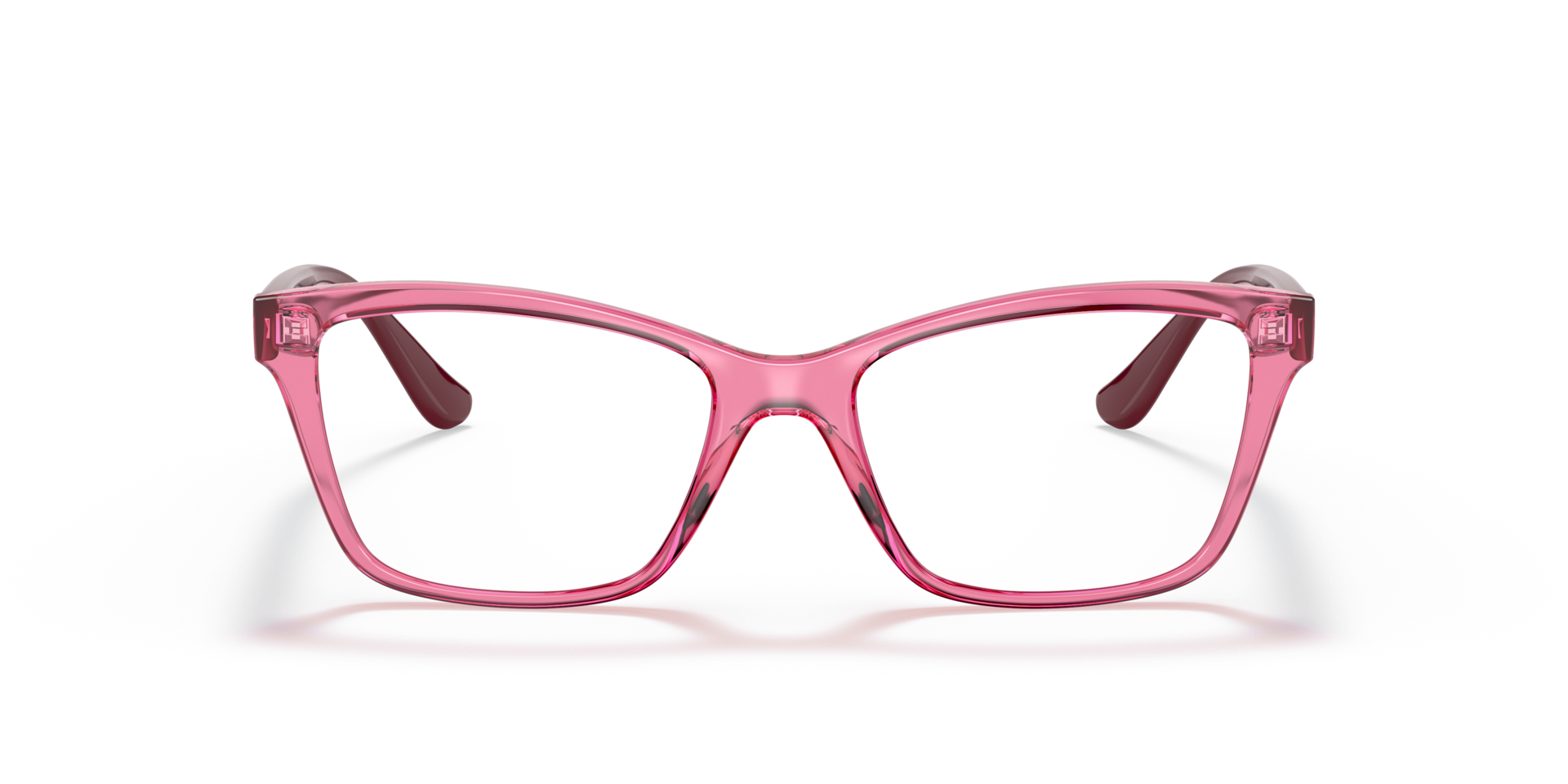 VO5420 Transparant kersenrood KunststofEyeglass Frames van B24, Vooraanzicht