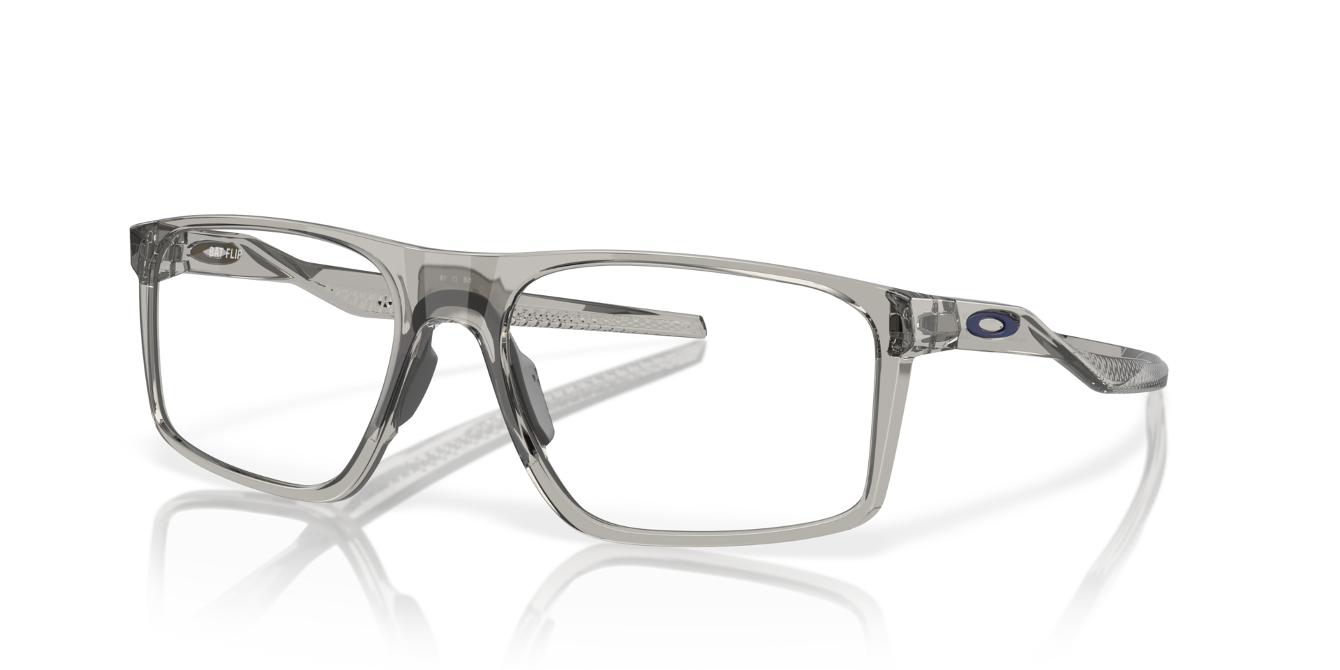 Bat Flip Grey Shadow KunststoffEyeglass Frames von B24, Dreiviertelansicht