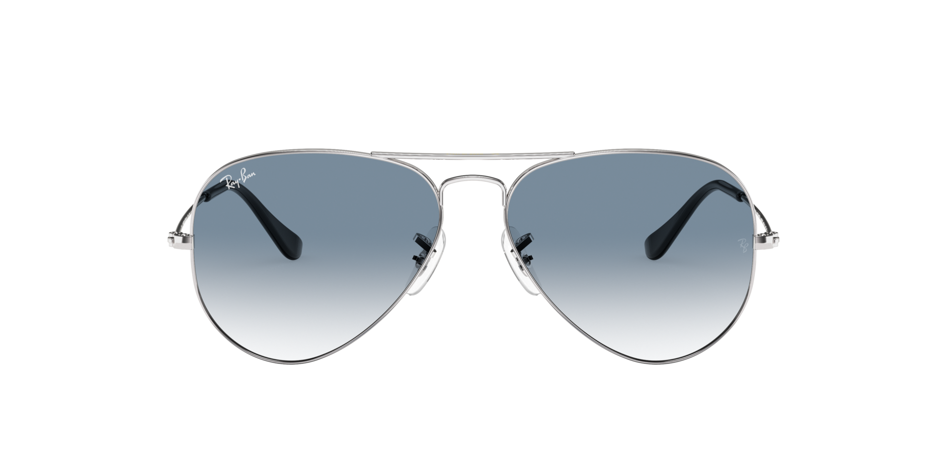 Zilver Aviator Gradient -  Metal Zonnebrillen