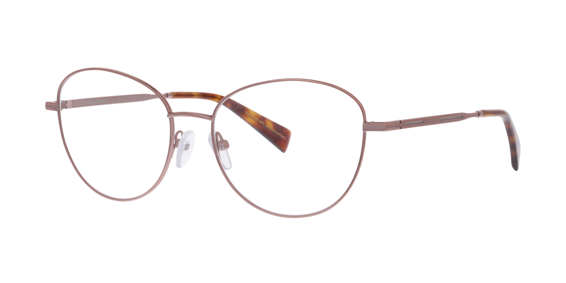 Paulina Rotgold MetallEyeglass Frames von B24, Dreiviertelansicht