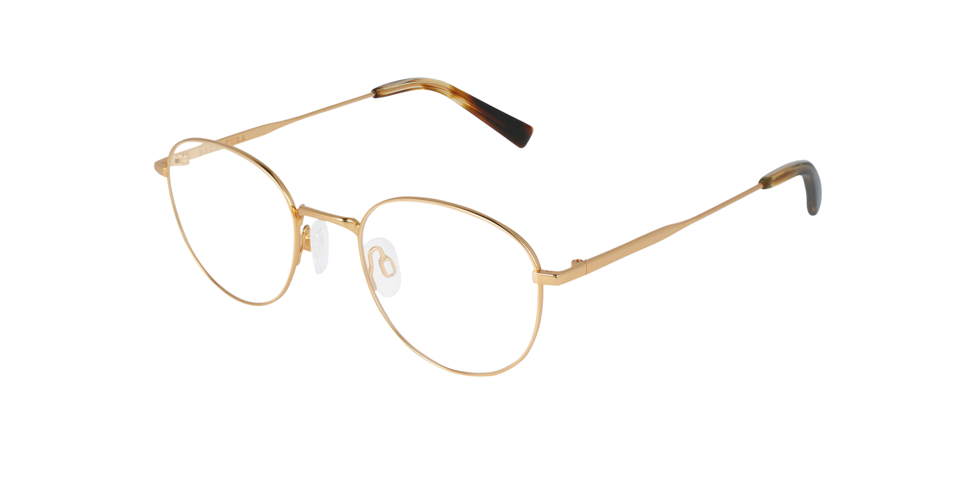 Luke Light Gold Titanium TitanEyeglass Frames von B24, Dreiviertelansicht