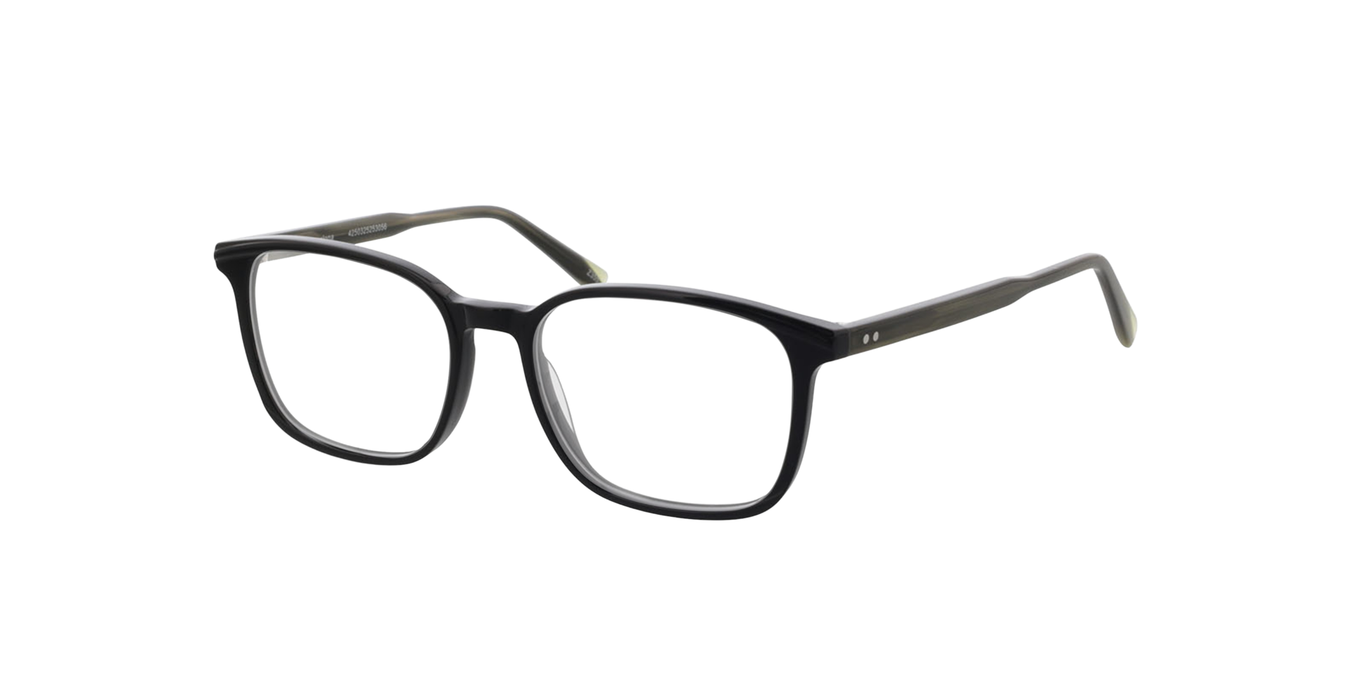 Barcelona Schwarz AcetatEyeglass Frames von B24, Dreiviertelansicht