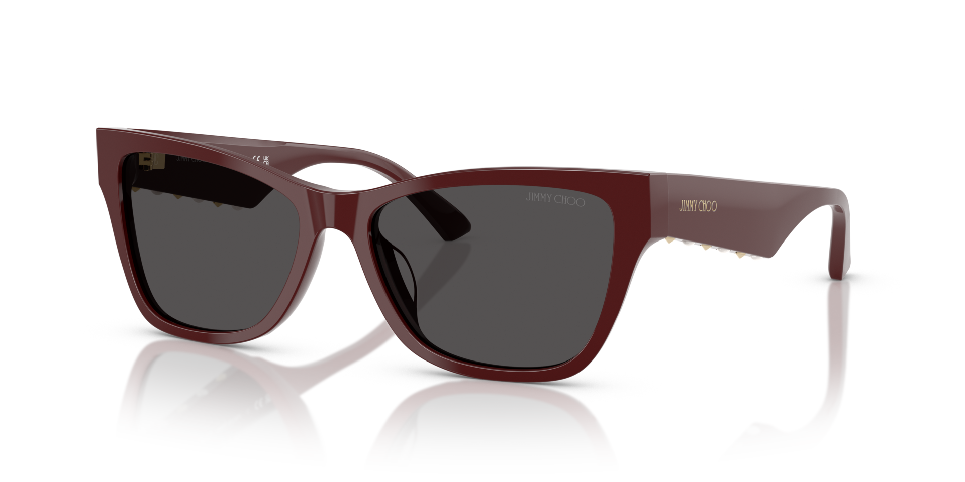 JC5024HU Rot AcetatSunglass Frames von B24, Dreiviertelansicht