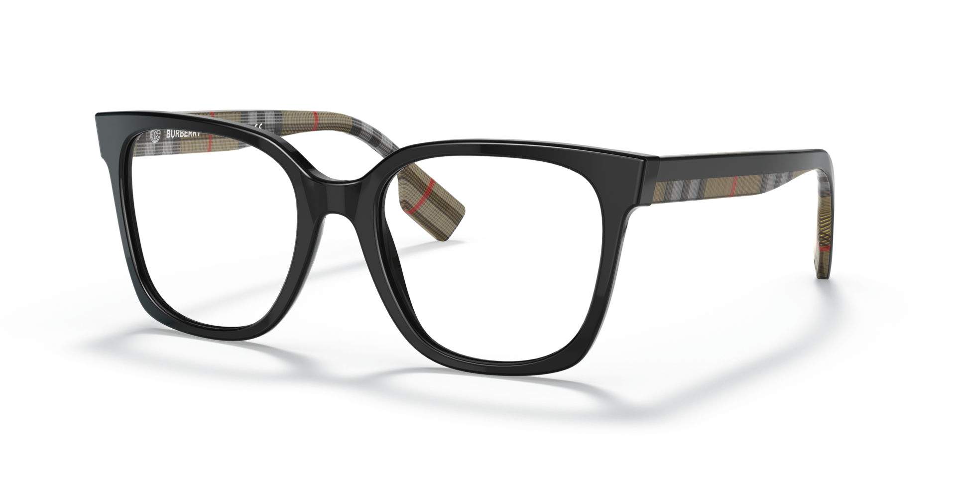BE2347 Zwart AcetaatEyeglass Frames van B24, Hoekweergave