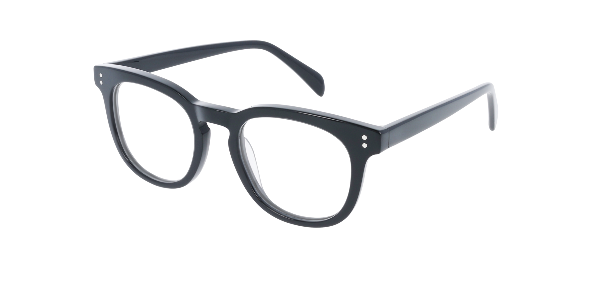 Blake CT Jet Black AcetatEyeglass Frames von B24, Dreiviertelansicht
