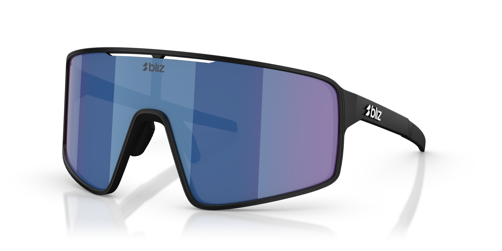 ZB7015 Matt Schwarz KunststoffSunglass Frames von B24, Dreiviertelansicht