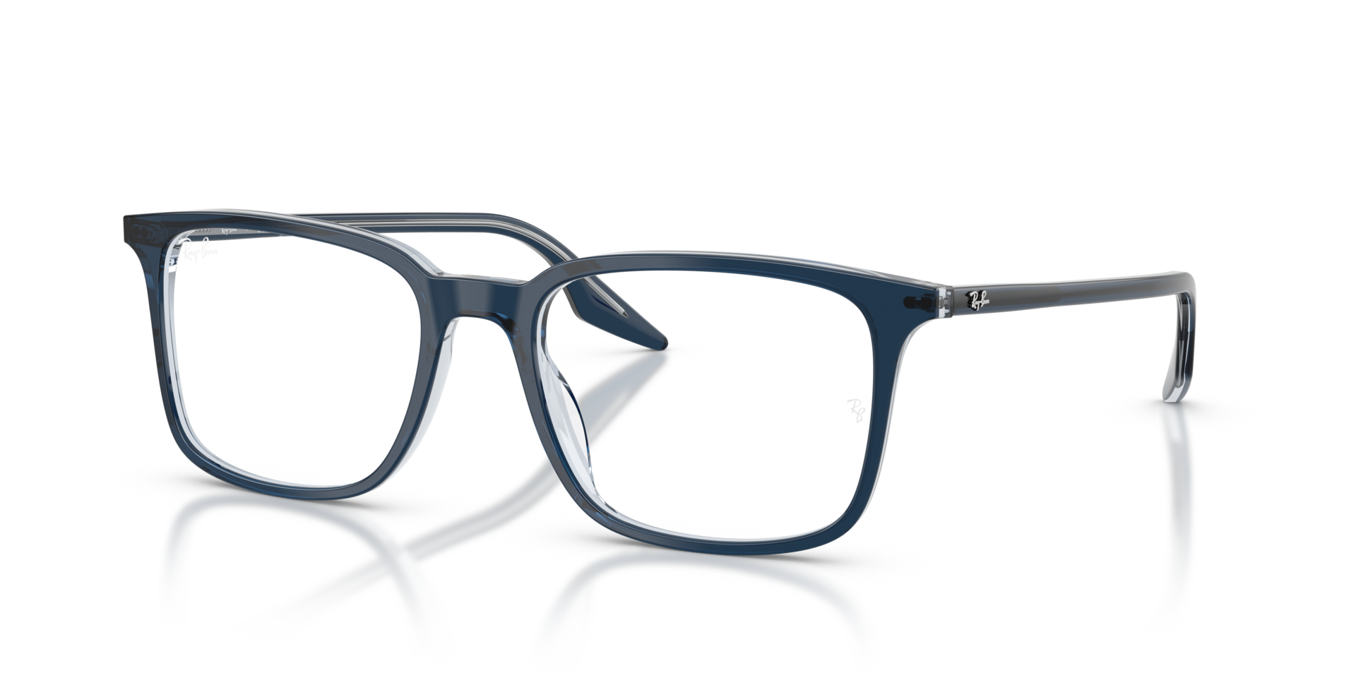 RB5421 Blue On Transparent AcetatEyeglass Frames von B24, Dreiviertelansicht