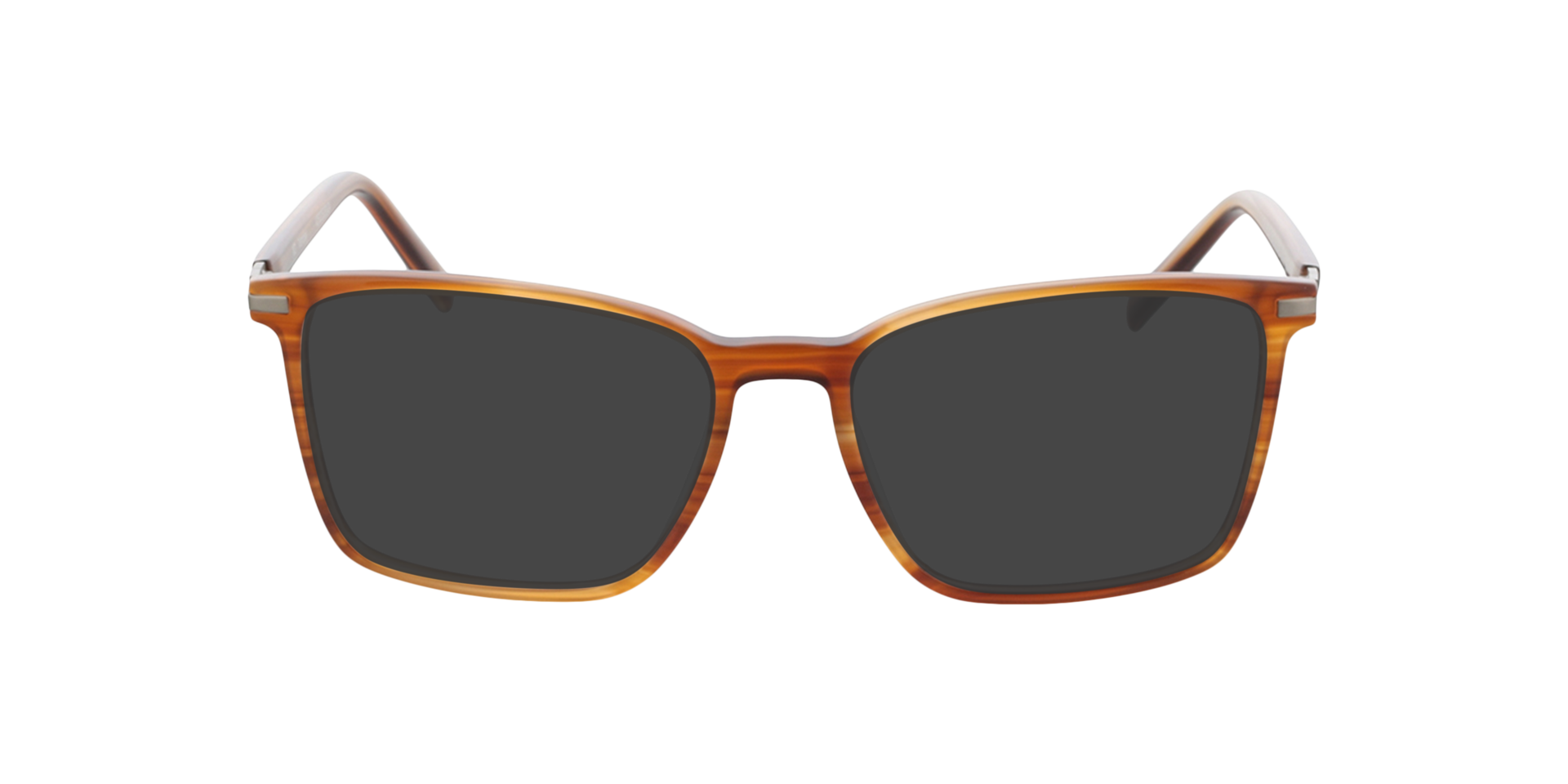 Wembley Honey Horn  &  Matt Silver AcetatEyeglass Frames von B24, mit getönten Gläsern