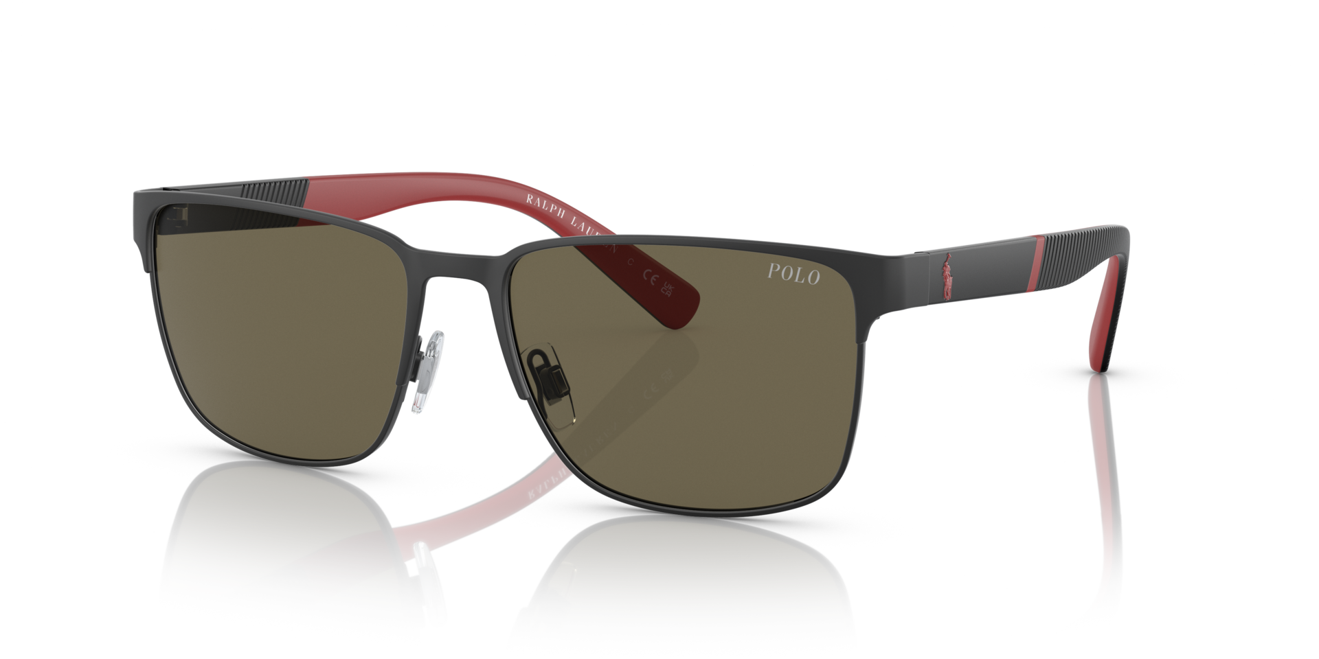 PH3143 Matzwart MetaalSunglass Frames van B24, Hoekweergave