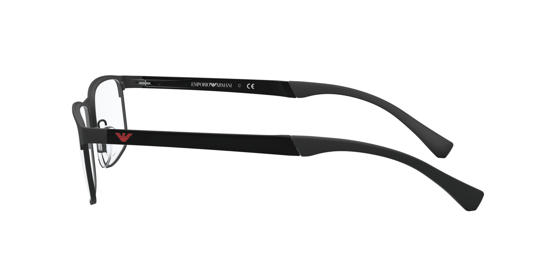 EA1112 Rubber Black MetallEyeglass Frames von B24, Seitenansicht
