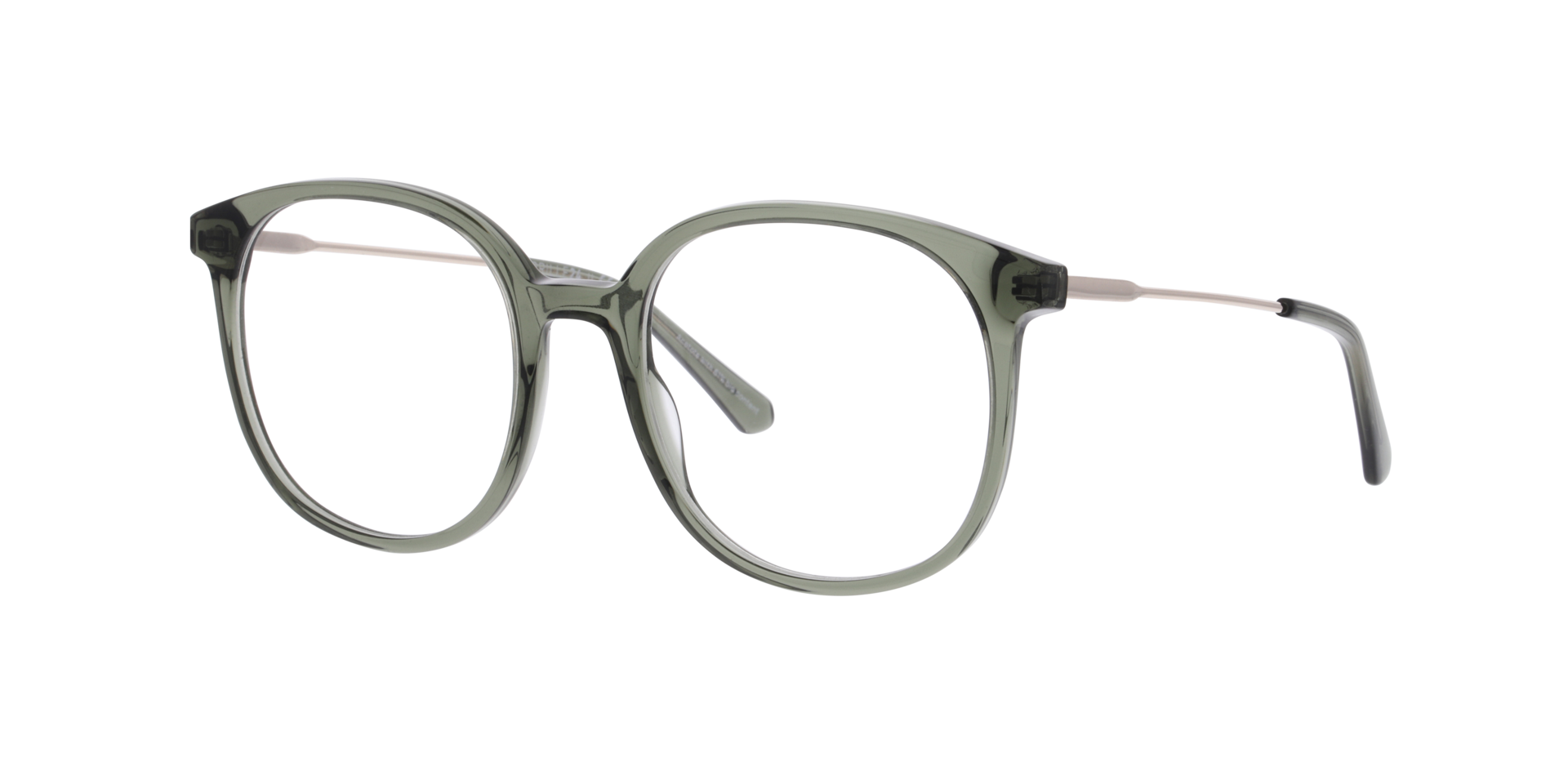 Alicia Crystal Grün AcetatEyeglass Frames von B24, Dreiviertelansicht