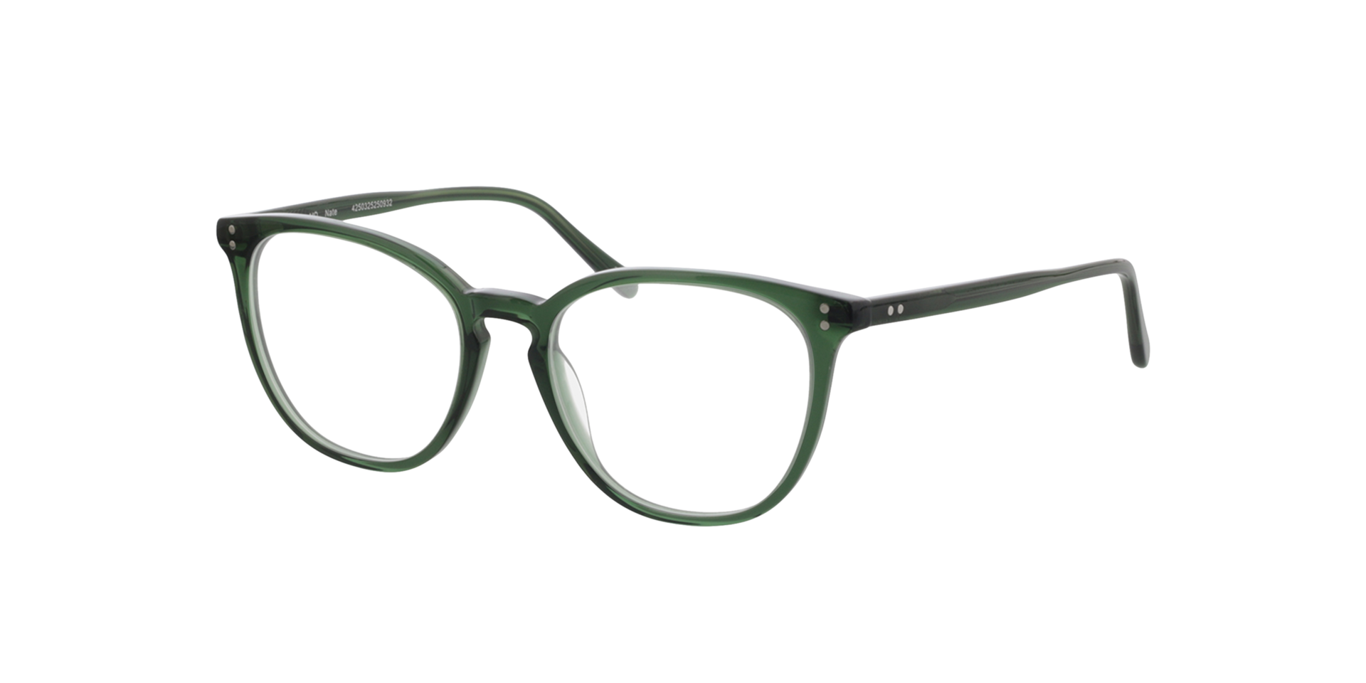 Nate Crystal Olive Green AcetaatEyeglass Frames van B24, Hoekweergave