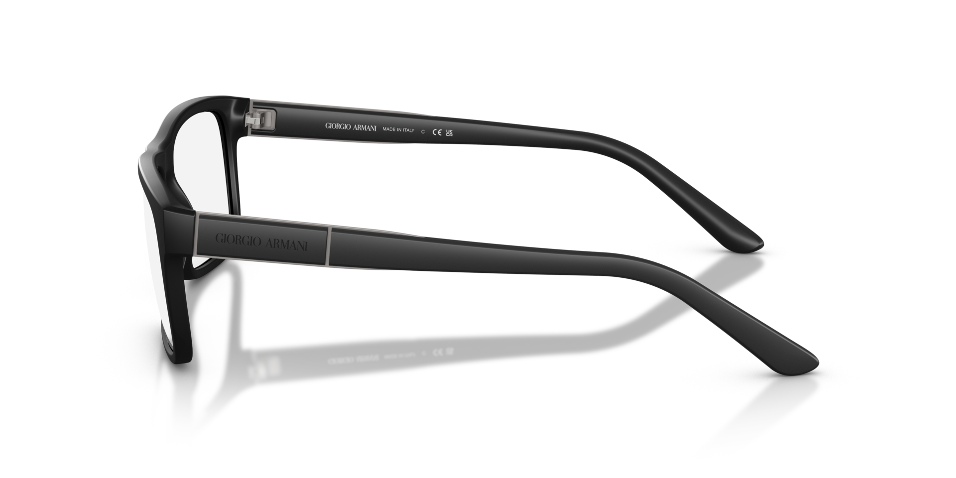 AR7042 Zwart rubber KunststofEyeglass Frames van B24, Zijaanzicht