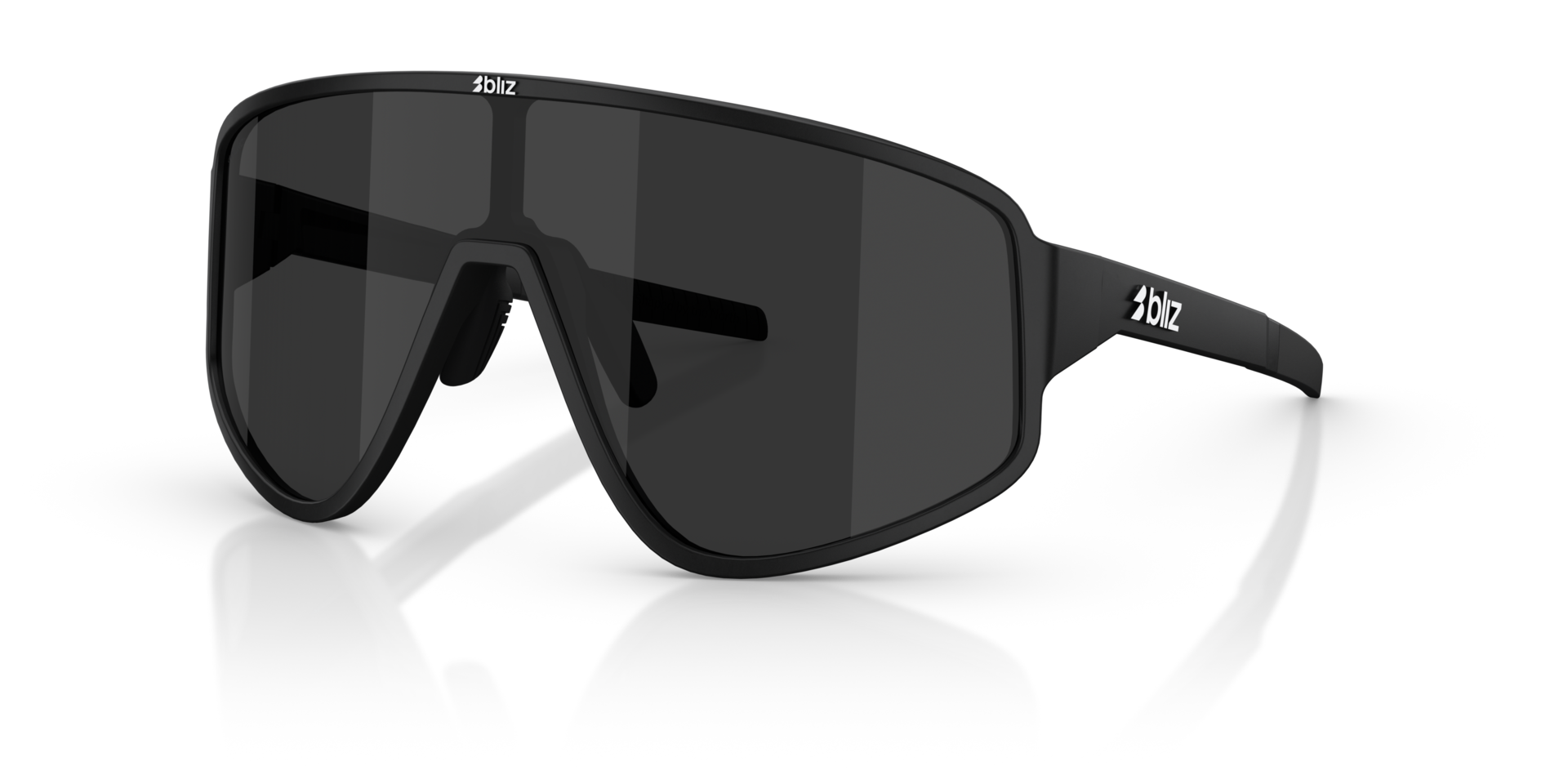 ZB7020 Matt Schwarz KunststoffSunglass Frames von B24, Dreiviertelansicht