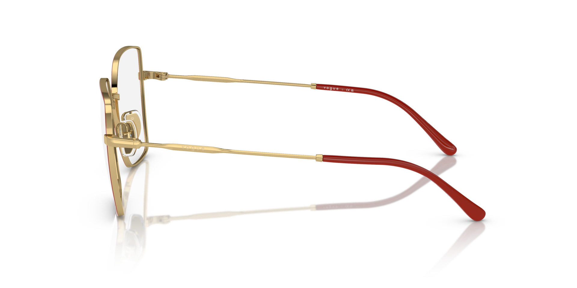 VO4274 Top rood & goud MetaalEyeglass Frames van B24, Zijaanzicht
