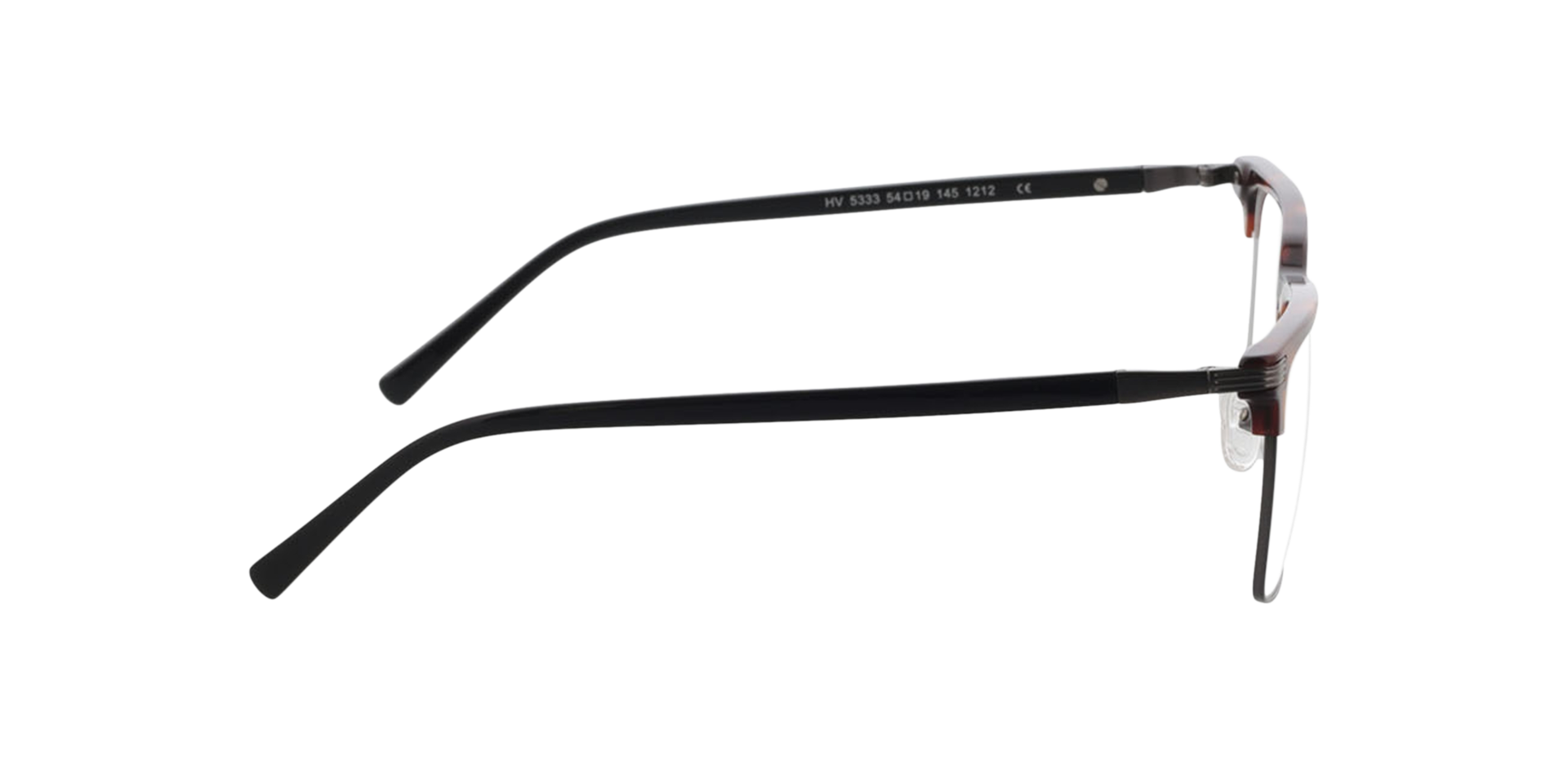 Irvine Havana MetaalEyeglass Frames van B24, Zijaanzicht