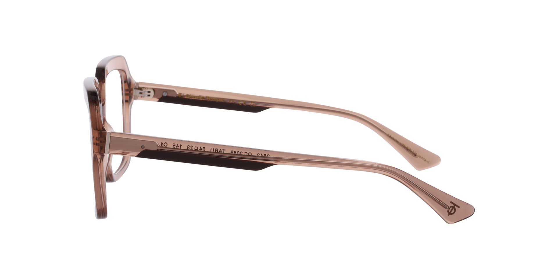 Taru Crystal Hellbraun AcetatEyeglass Frames von B24, Seitenansicht