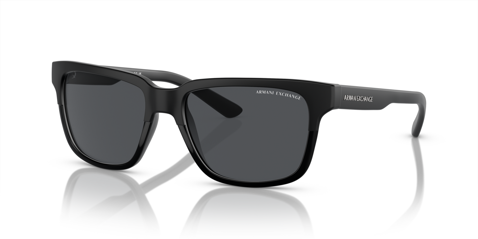 AX4026S Matte & Shiny Black KunststofSunglass Frames van B24, Hoekweergave